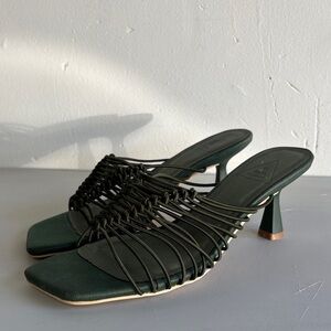 Elegant Green Strappy Heels